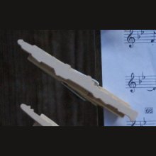 clip de partitura para oboe, hecho a mano, madera maciza, regalo para músico oboísta 